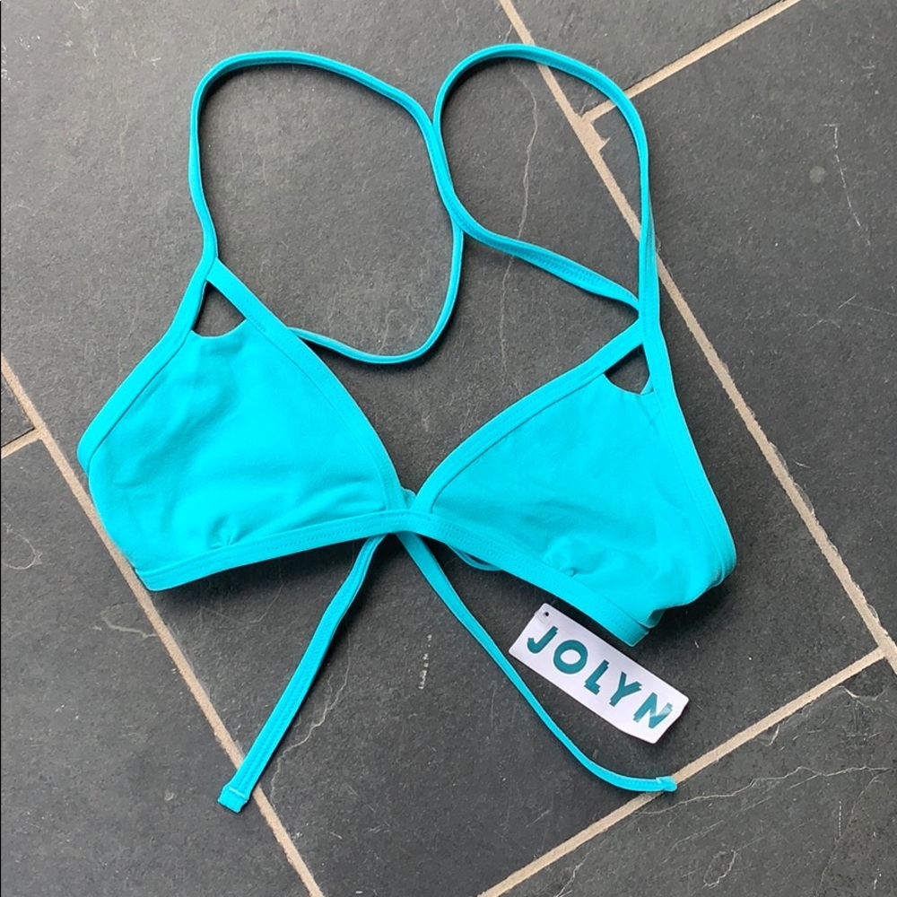 brand new blue jolyn finn top